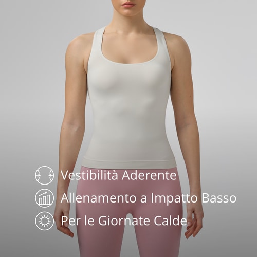Canottiera RacerBack Athleisure - Off White (2)