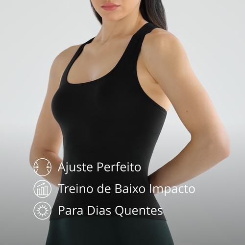 Athleisure RacerBack Tank Top - Black (2)