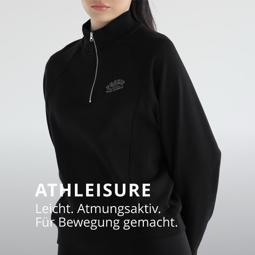 Athleisure Sweatshirt mit Halbreißverschluss  (2)