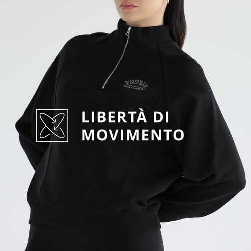 Felpa con Mezza Zip Athleisure  (5)
