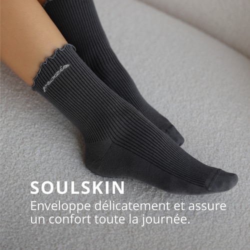 Chaussettes SoulSkin Ruffle Ankle  (2)
