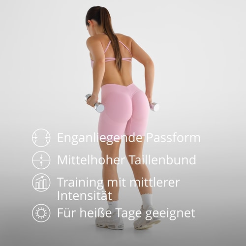 MuseFit Mittelhohe Shorts mit V-Ausschnitt hinten  (5)