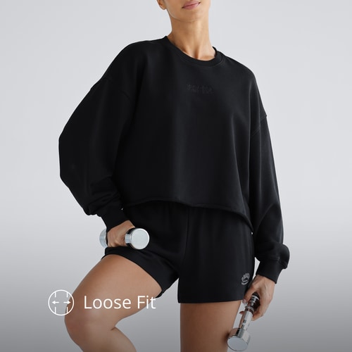 Athleisure Essential Cropped Sweatshirt  (3)