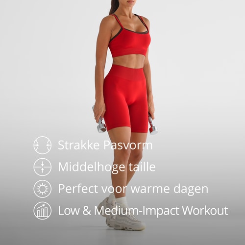 Athleisure Middelhoge fietsshorts  (2)