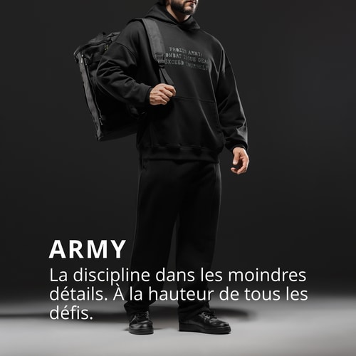 Sweat à Capuche Oversized Army Combat  (2)
