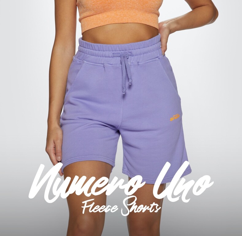 purple jogger shorts