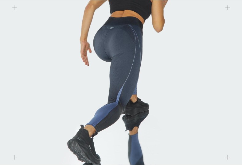 Legging Peak Flux - Black/Blue 