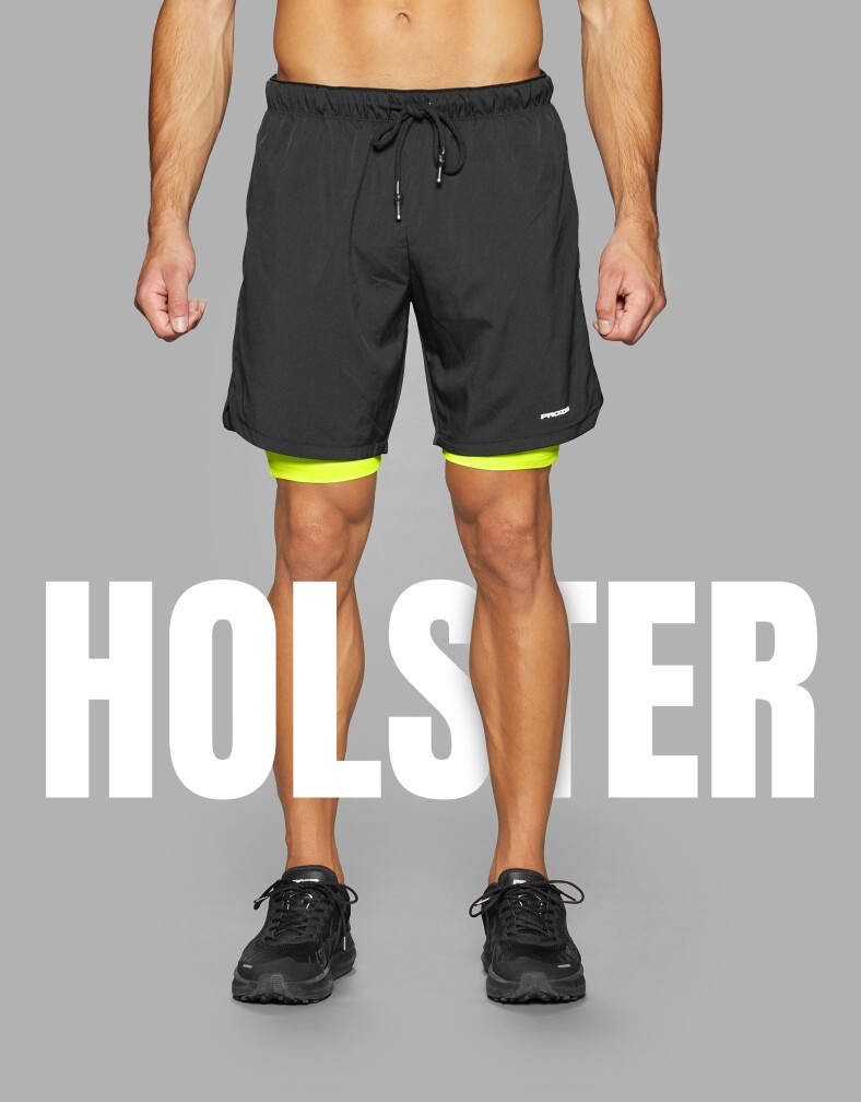 Running Shorts - Holster Black / Volt 