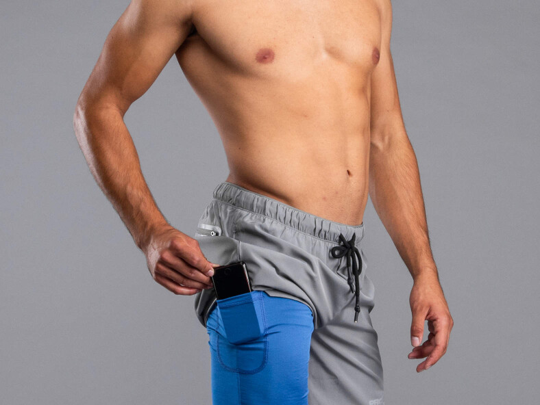 BERGRISAR BG115 Short de course 2 en 1 pour femme avec poche latérale