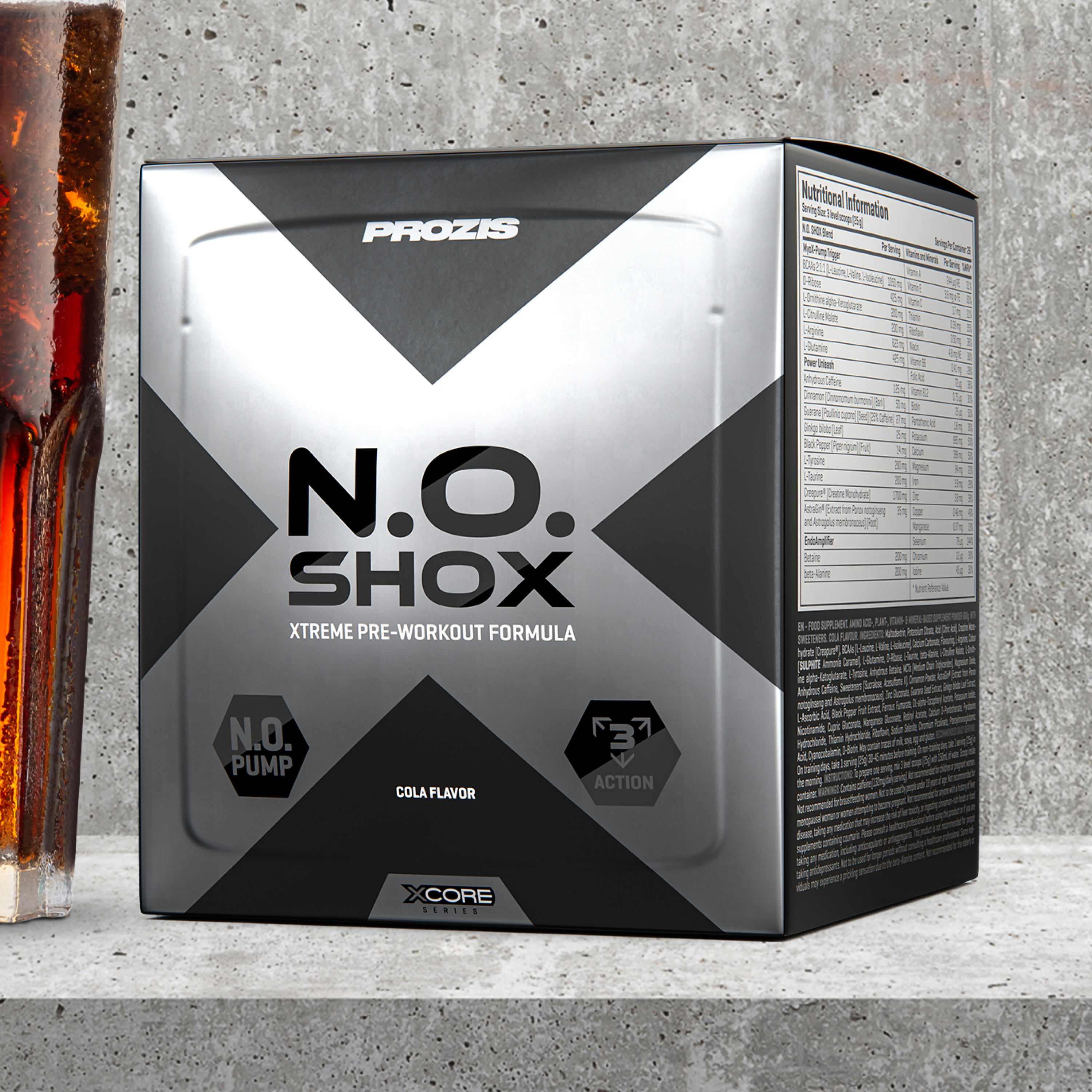 N O Shox 1320g Build Muscle Prozis