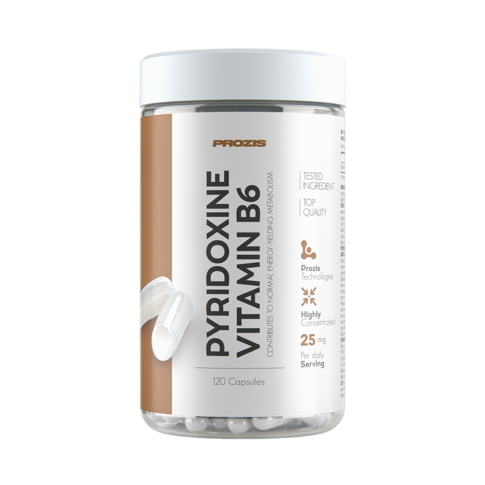 Pyridoxine HCl Vitamin B6 25 mg 120 caps Vitamins & Minerals Prozis