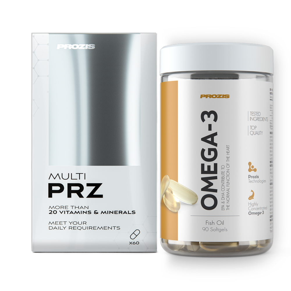 Multi PRZ 60 tabs + Omega 3 90 softgels Vitaminas y minerales Prozis