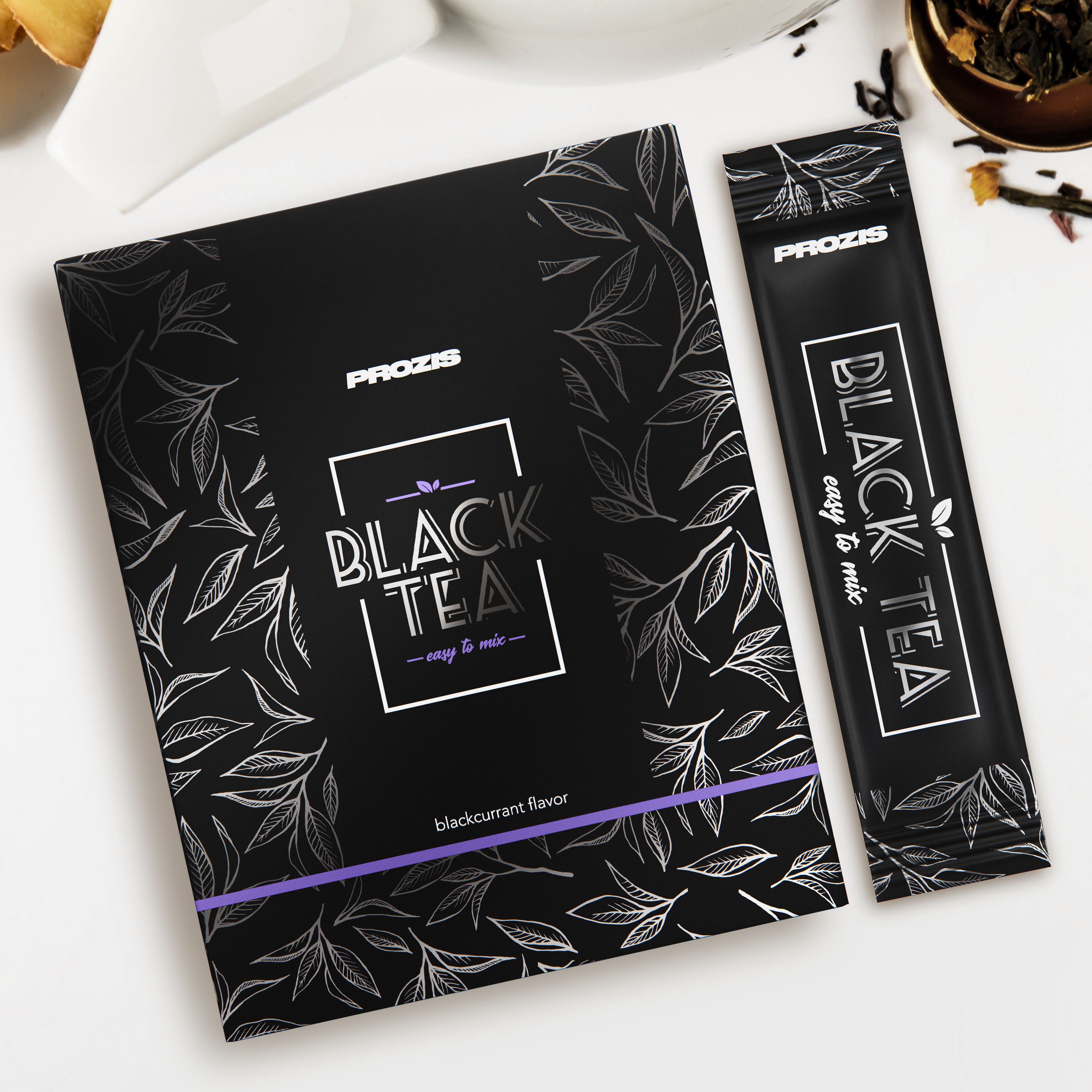 12 X Black Tea Instant Powder Stick 3 G Diet Food Prozis