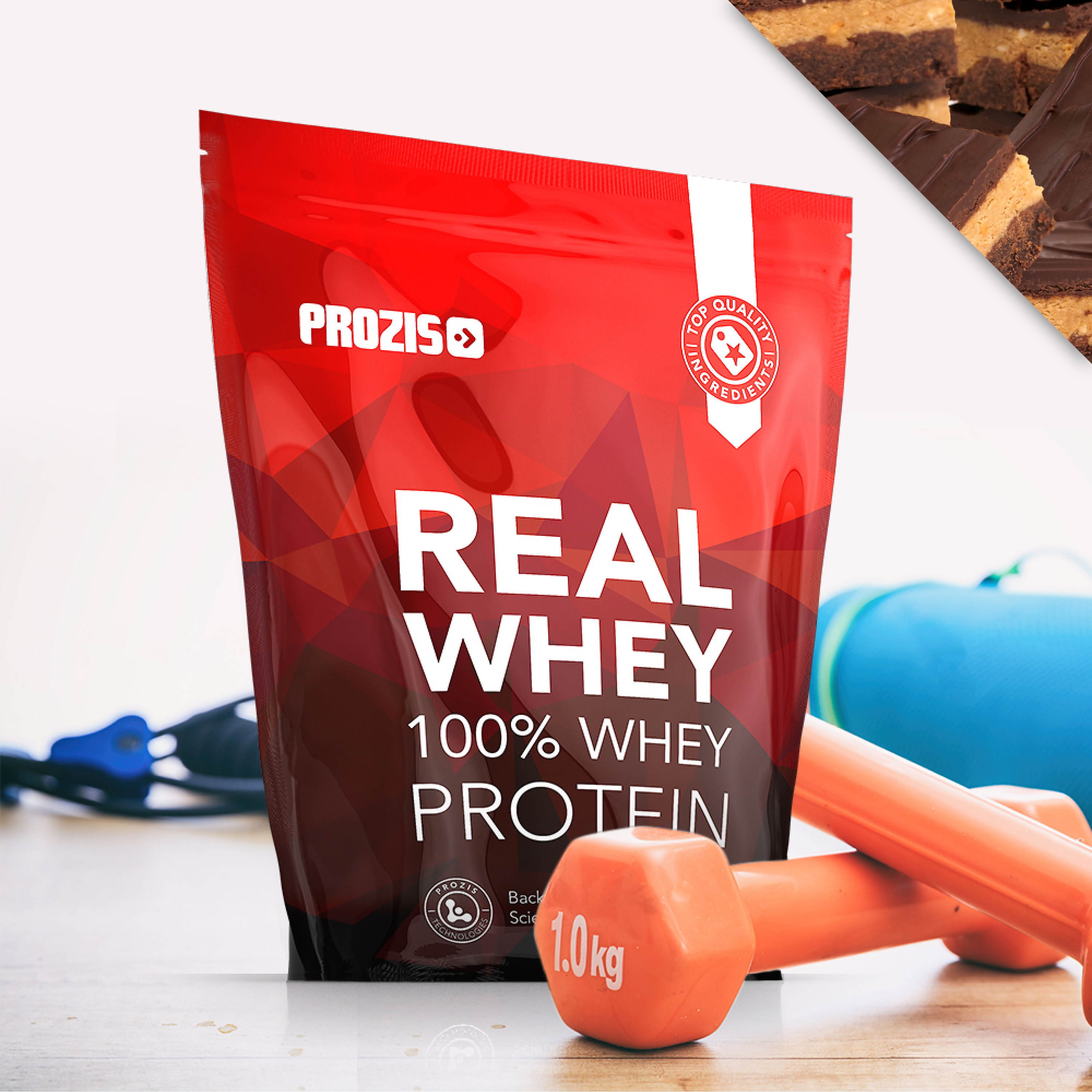 100 Real Whey Protein 1000 G Desarrollo Muscular Prozis