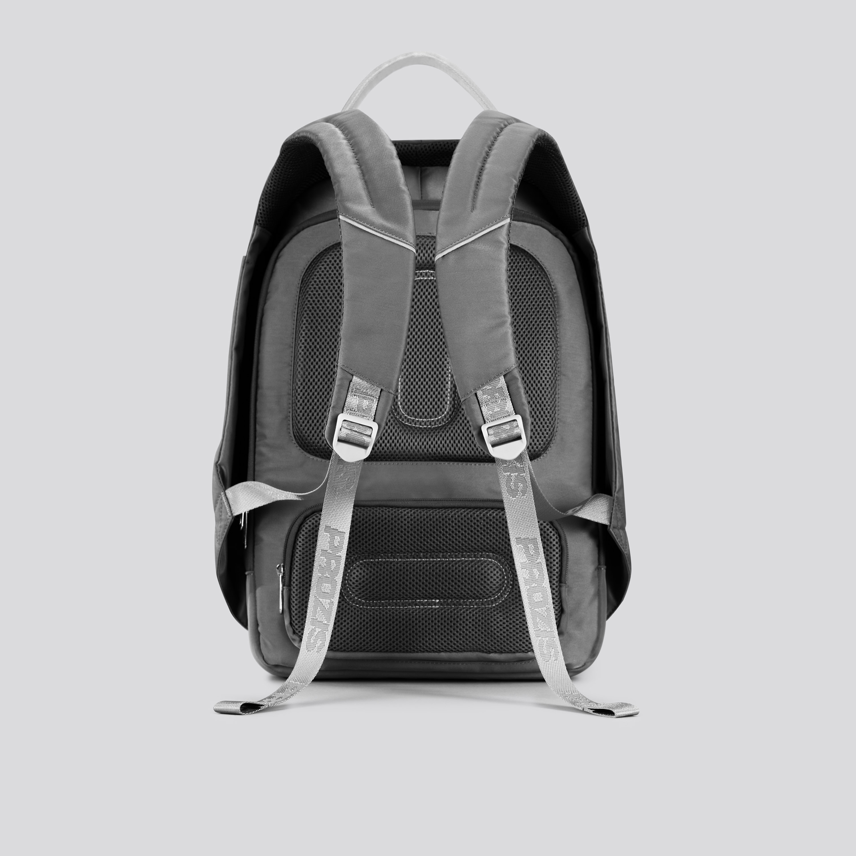 back facing zipper backpack