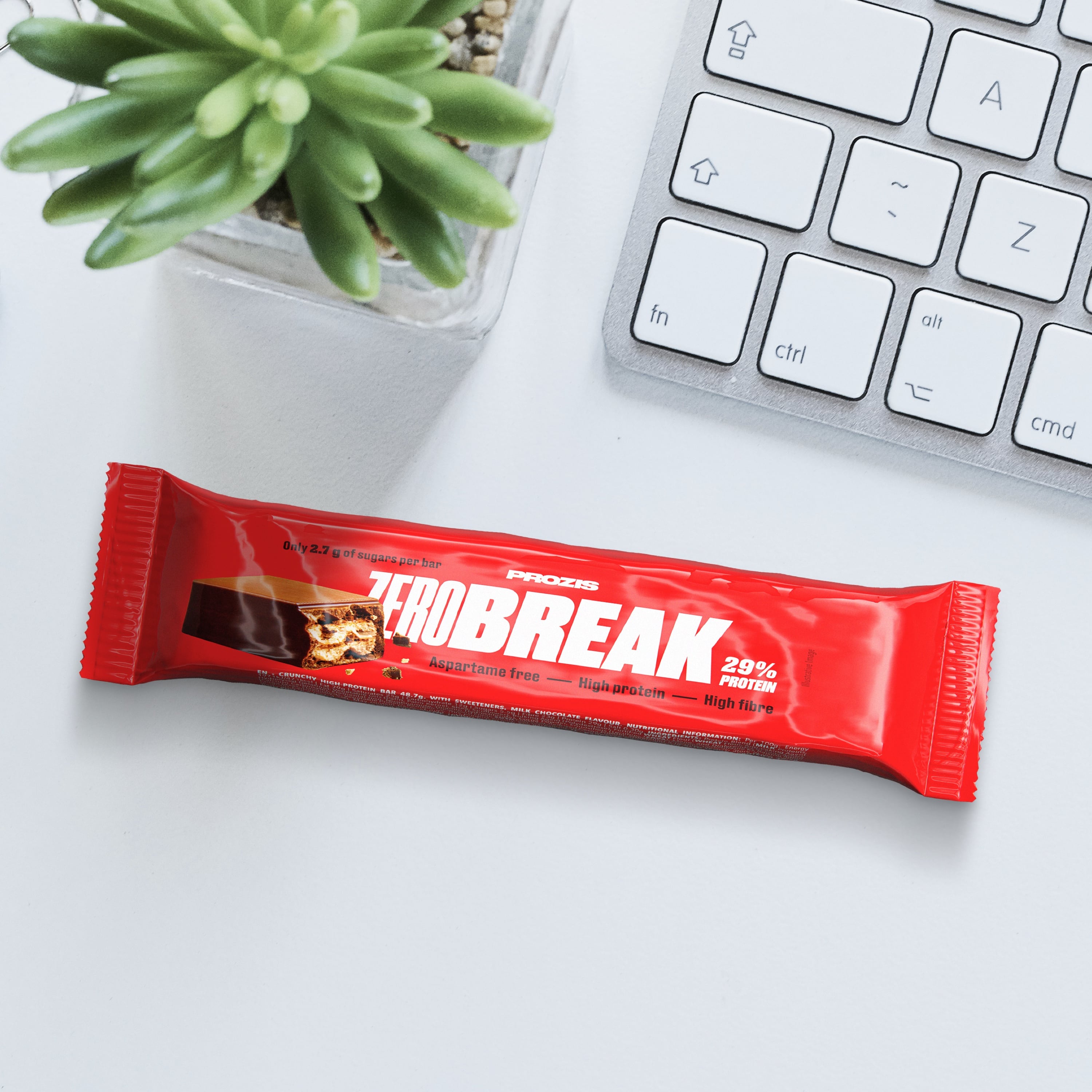 Zerobreak Crunchy Protein Chocolate 48 G Bars Snacks On The Go Prozis