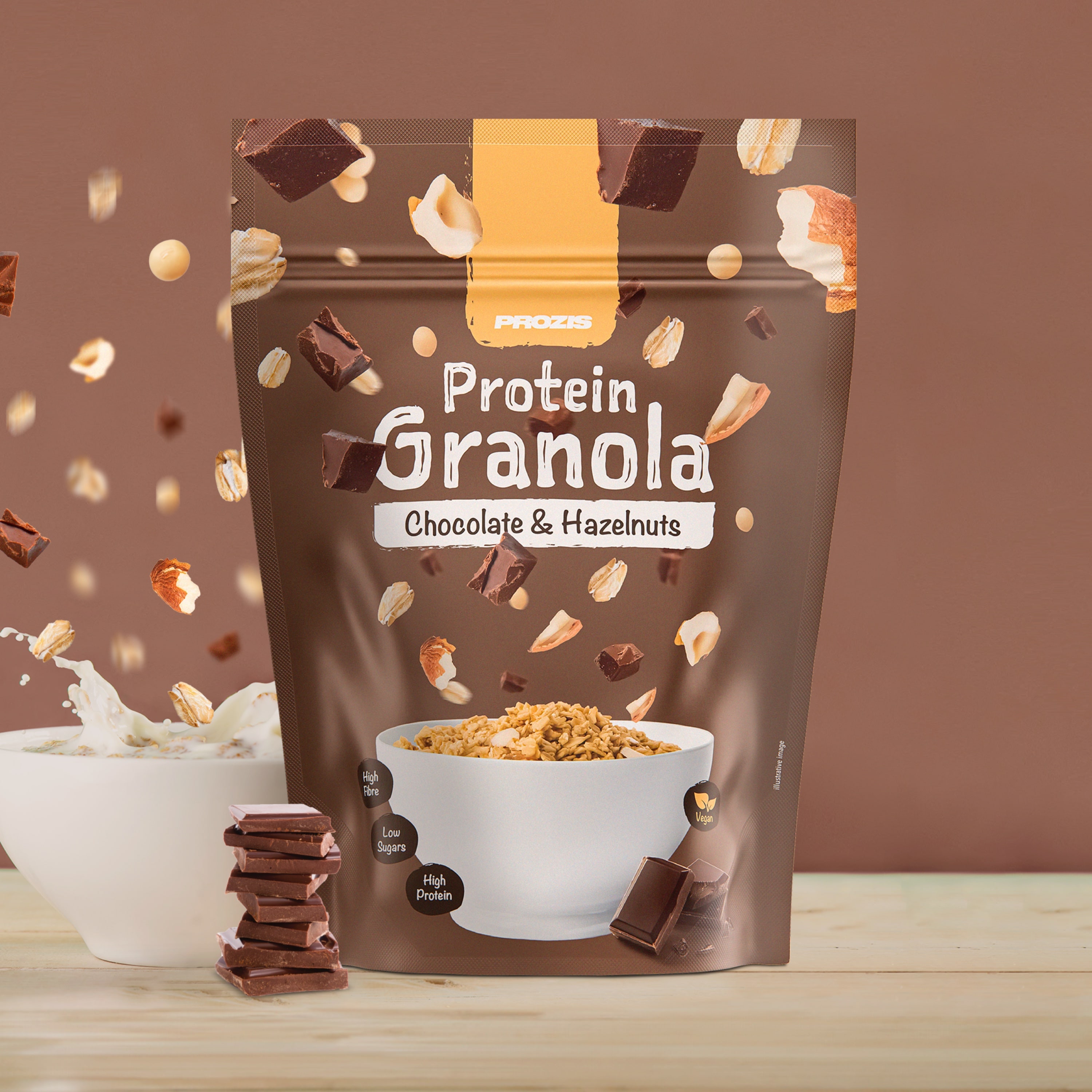 Protein Granola Cioccolato E Nocciole 275 G Lifestyle E Restrizioni Alimentari Prozis