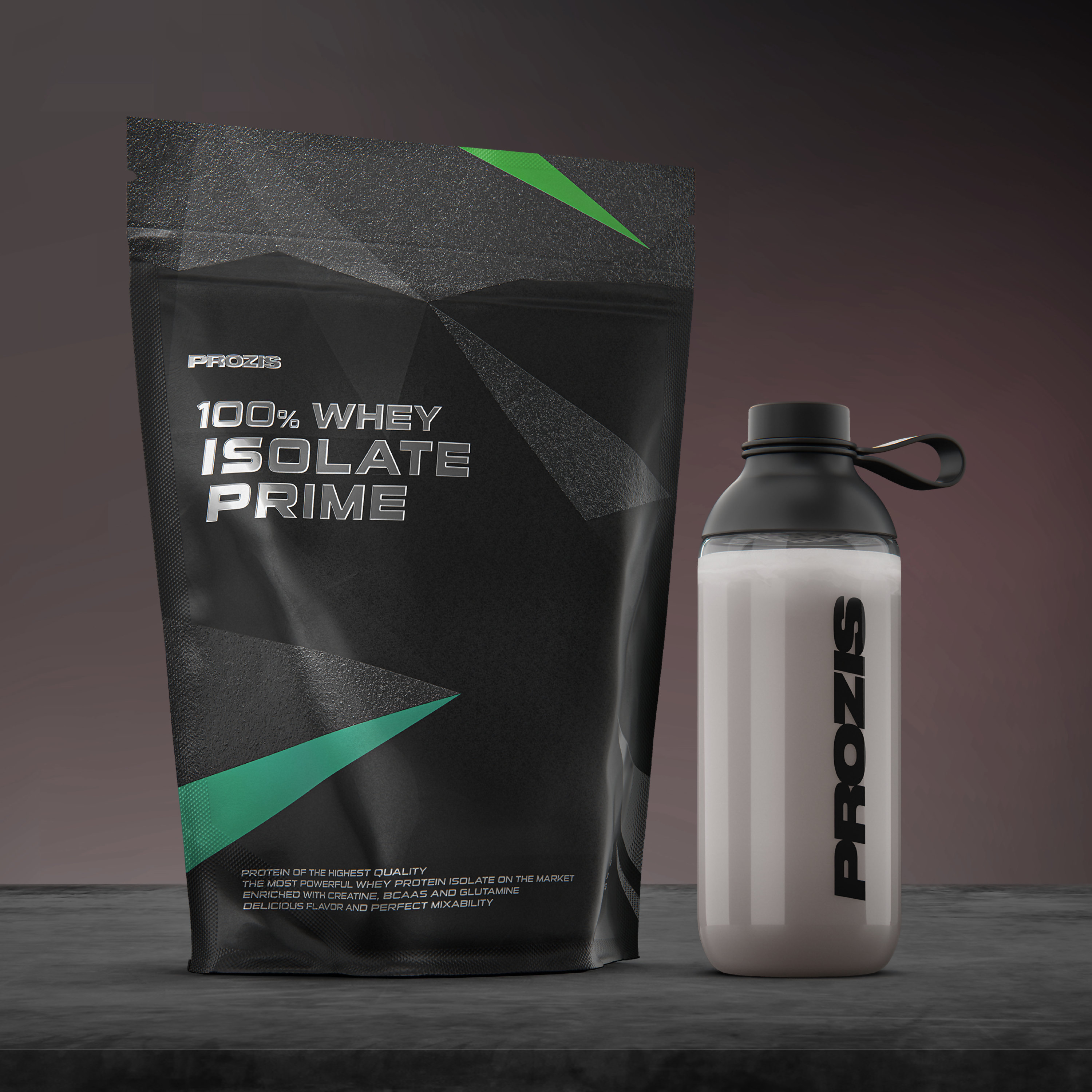 100 Whey Prime Isolate 2000 G Free Shaker Bottle Developpement Musculaire Prozis
