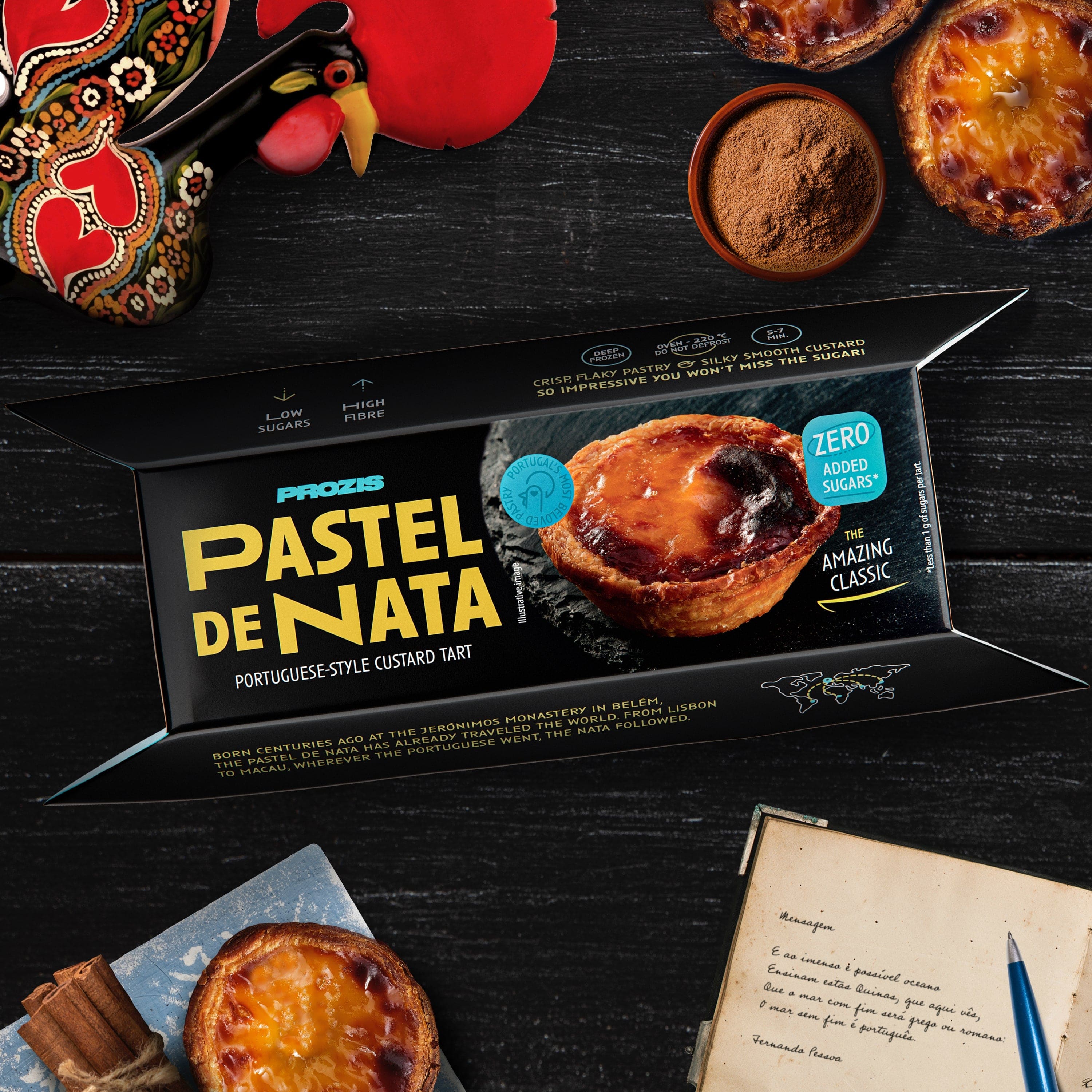 4 x Pastel de Nata - Portuguese Custard Tart ZERO - Frozen Food | Prozis