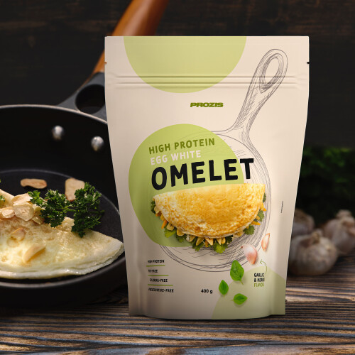 Omelette Protéinée de Blanc d'Œuf - Ail et Fines Herbes 400 g