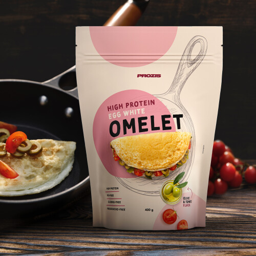 Omelette Protéinée de Blanc d'Œuf - Olives et Tomate 400 g