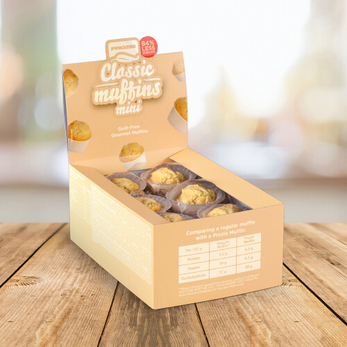 12 x Classic Mini Muffins - Muffins à Faible Teneur en Sucres 30 g