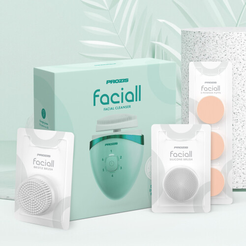 Faciall with replacement accessory kit - Green