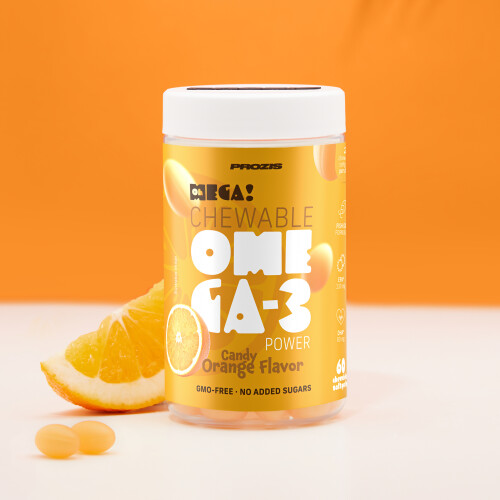 Omega-3 - 60 Comprimidos Mastigáveis - Sabor a Laranja