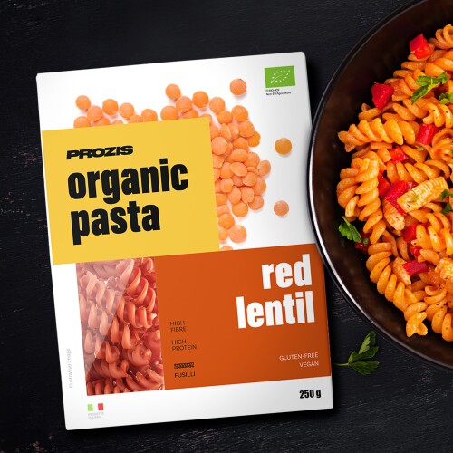 Organic Pasta - Red Lentil - Fusilli 250 g