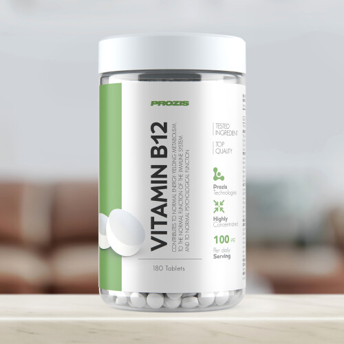 Vitamin B12 100 mcg 180 tabs Santé de l'Athlète Prozis