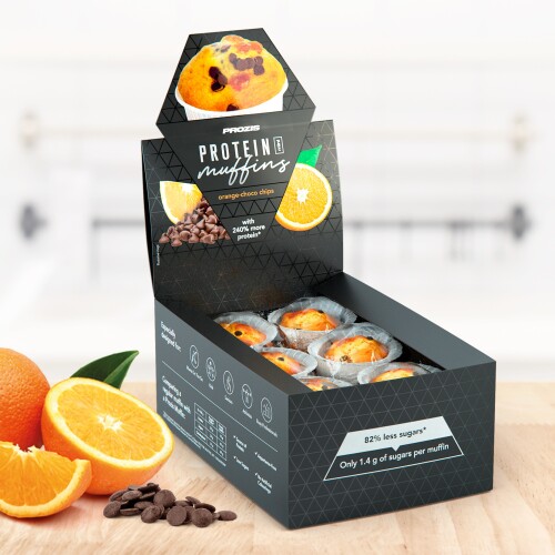 12 x Protein Mini Muffins - Sinaasappel-chocoladechips 30g