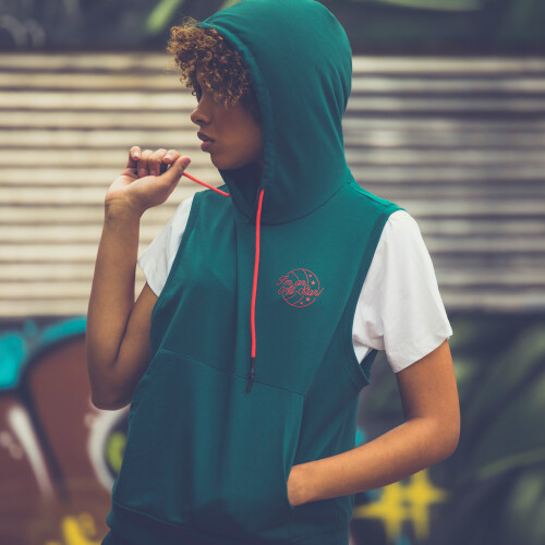 College sleeveless hoodie Clearance