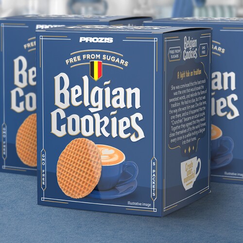 5 X Sugar Free Belgian Cookies 34 G Bars Snacks On The Go Prozis