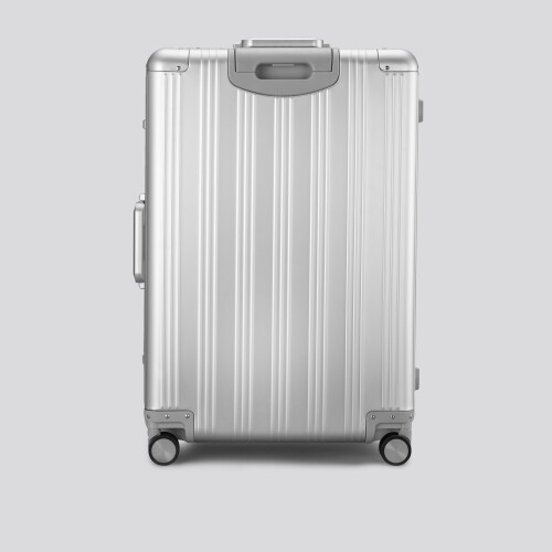 silver aluminum luggage