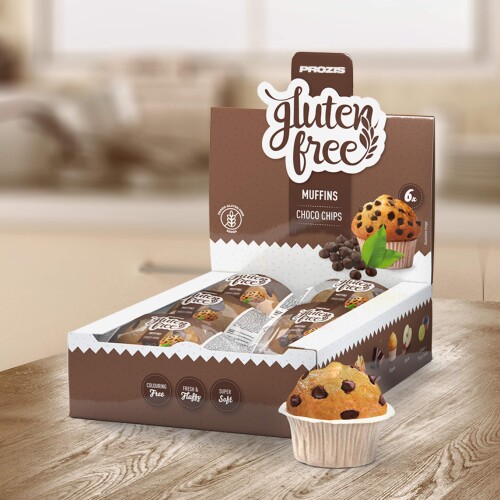 6 X Gluten Free Muffin 60 G Chocolate Chip Backwaren Prozis