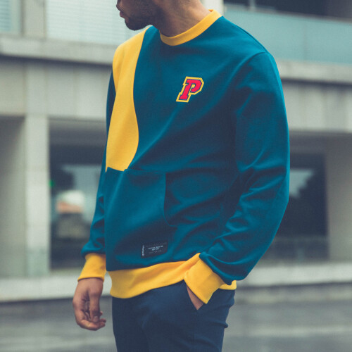 navy college sweatshirt