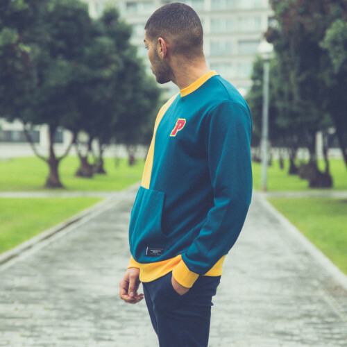 navy college sweatshirt