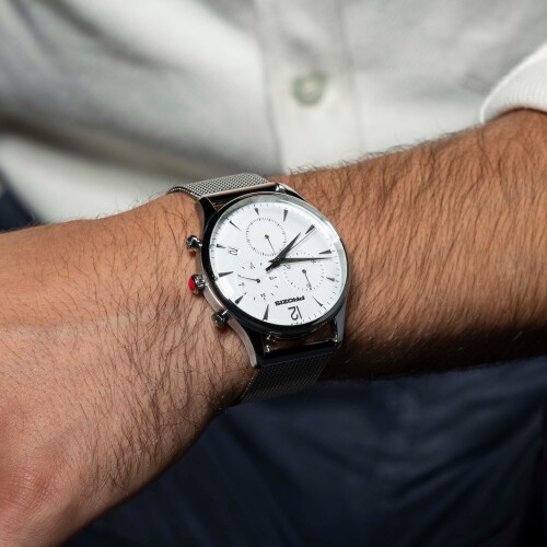 classic silver watch