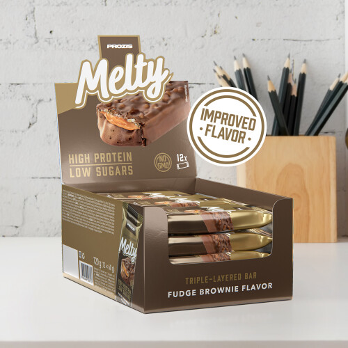 12 x Melty 60 g Low Sugar Protein Bar Bars & Snacks On The Go Prozis