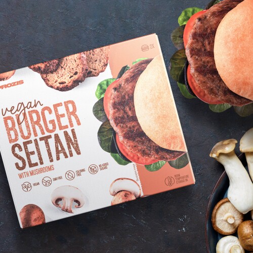 2 x Vegan Burger - Seitan with Mushrooms 80 g