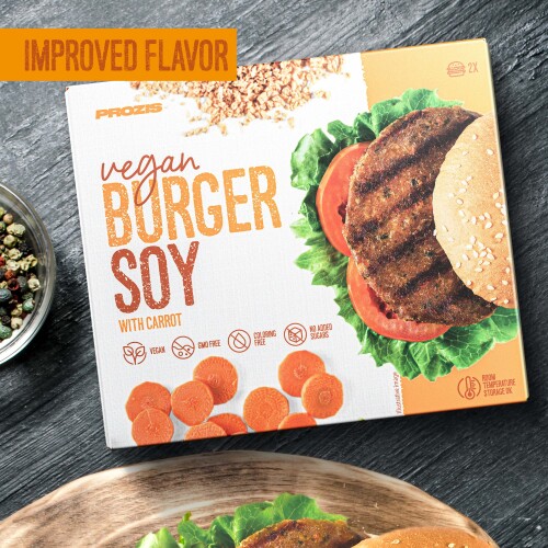 2 x Veganer Burger - Soja mit Karotte 80 g