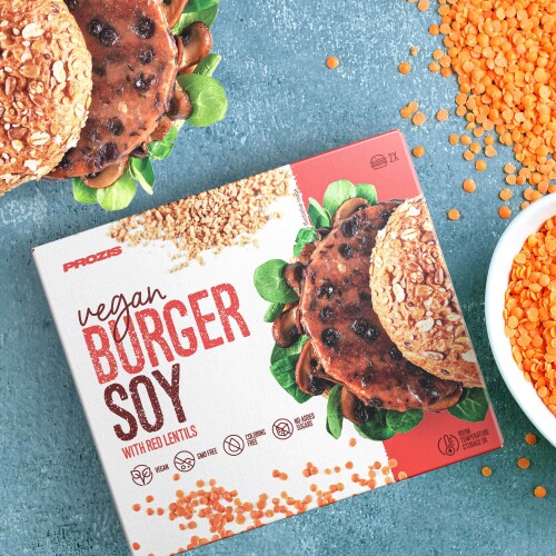 2 x Vegan Burger - Soy with Red Lentils 80 g