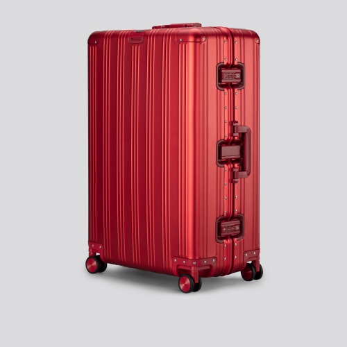 Grand Suitcase Aluminum Globetrotter - Sunset Red
