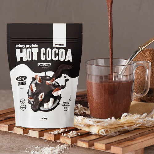 Cacao Chaud avec Protéines de Lactosérum 400 g - Noix de Coco