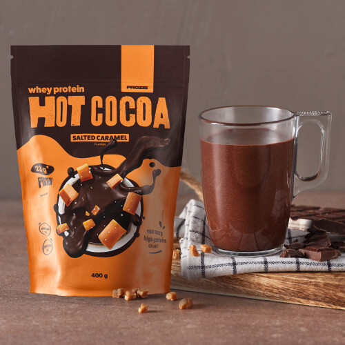 Cacao Chaud avec Protéines de Lactosérum 400 g - Caramel Beurre Salé