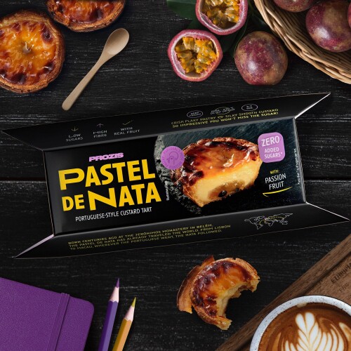 4 x Pastel de Nata - Portuguese Custard Tart ZERO - Fruit de la Passion