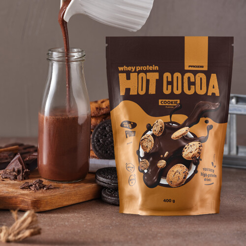 Cacao caliente con proteína de suero de leche 400 g - Galleta