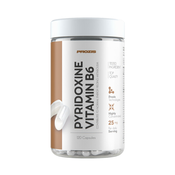 Pyridoxine HCl Vitamin B6 25 mg 120 caps - Reviews | Prozis