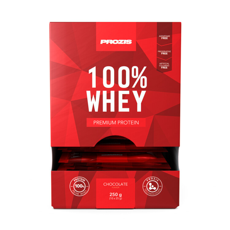 10 x 100 Whey Premium Protein 25 g Proteine Prozis