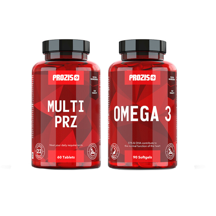 Multi PRZ 60 tabs + Omega 3 90 softgels Vitaminas e Minerais Prozis